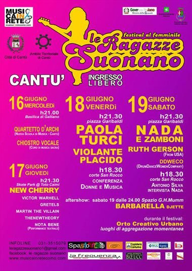 Cantù: festival "Le ragazze suonano", musica tutta al femminile