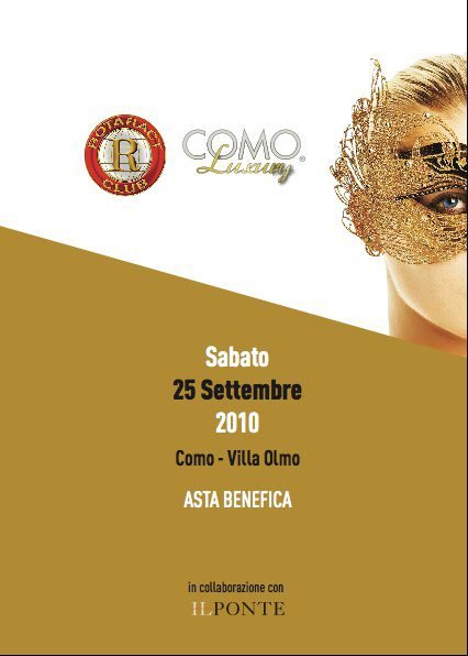Asta benefica Rotaract Club Como e Comoluxury Asta benefica Rotaract Club Como e Comoluxury