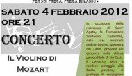 Como: concerto ” Il Violino di Mozart per S.Agata “