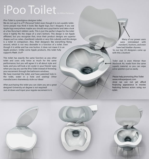 iPoo, il wc a forma di mela per i fan di Apple