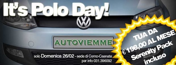 Domenica 26 Febbraio POLO DAY da Autoviemme