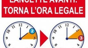 Stanotte torna l’ora legale