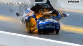 Dragster esplode a 400 km/h: il pilota illeso